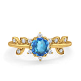14K Gold Round G SI 1.02ct Diamond Engagement Ring