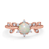 14K Gold Round G SI 1.02ct Diamond Engagement Ring
