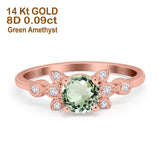 14K Gold 1.37ct Round 7mm G SI Diamond Engagement Wedding Ring