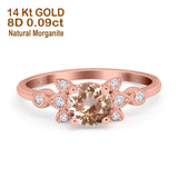 14K Gold 1.37ct Round 7mm G SI Diamond Engagement Wedding Ring