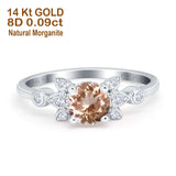 14K Gold 1.37ct Round 7mm G SI Diamond Engagement Wedding Ring