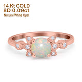 14K Gold 1.37ct Round 7mm G SI Diamond Engagement Wedding Ring