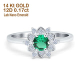 14K Gold 1.01ct Round 6mm G SI Art Deco Diamond Engagement Wedding Ring