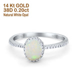 14K Gold 1.41ct Oval 8mmx6mm Fashion Accent G SI Diamond Engagement Wedding Ring