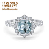 14K Gold 2.31ct Cushion 8mm Halo G SI Diamond Engagement Wedding Ring