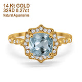 14K Gold 2.31ct Cushion 8mm Halo G SI Diamond Engagement Wedding Ring