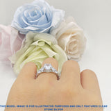 Round Natural Rutilated Quartz Pear Teardrop Engagement Ring 925 Sterling Silver