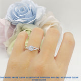 Solitaire Round Split Shank Ring Natural  Green Moss Agate 925 Sterling Silver