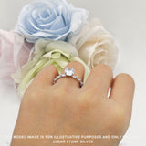 Solitaire Baguette Round Natural Green Amethyst Engagement Ring 925 Sterling Silver