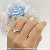 Solitaire Baguette Round Natural Green Amethyst Engagement Ring 925 Sterling Silver