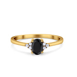 Oval Cut Wedding Ring Round Simulated Cubic Zirconia 925 Sterling Silver