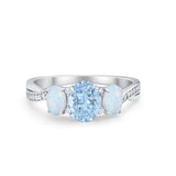 Twisted Infinity Shank Wedding Ring Simulated Cubic Zirconia 925 Sterling Silver