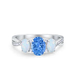 Twisted Infinity Shank Wedding Ring Simulated Cubic Zirconia 925 Sterling Silver