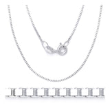 1.1mm Box Chain 925 Sterling Silver 16-30 Inches