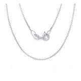 1.4MM Box Chain .925 Solid Sterling Silver Sizes 