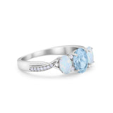 Twisted Infinity Shank Wedding Ring Simulated Cubic Zirconia 925 Sterling Silver