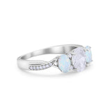 Twisted Infinity Shank Wedding Ring Simulated Cubic Zirconia 925 Sterling Silver