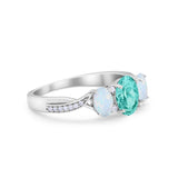 Twisted Infinity Shank Wedding Ring Simulated Cubic Zirconia 925 Sterling Silver