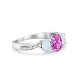 Twisted Infinity Shank Wedding Ring Simulated Cubic Zirconia 925 Sterling Silver
