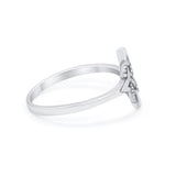 Simple Plain Celtic Star Thumb Ring Band Solid 925 Sterling Silver