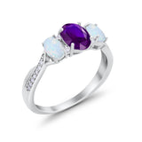 Twisted Infinity Shank Wedding Ring Simulated Cubic Zirconia 925 Sterling Silver
