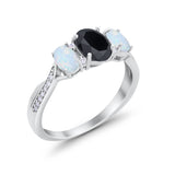 Twisted Infinity Shank Wedding Ring Simulated Cubic Zirconia 925 Sterling Silver