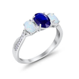 Twisted Infinity Shank Wedding Ring Simulated Cubic Zirconia 925 Sterling Silver