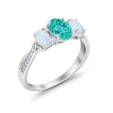 Twisted Infinity Shank Wedding Ring Simulated Cubic Zirconia 925 Sterling Silver