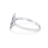 Simple Plain Celtic Star Thumb Ring Band Solid 925 Sterling Silver