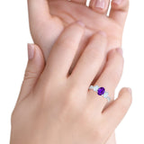 Twisted Infinity Shank Wedding Ring Simulated Cubic Zirconia 925 Sterling Silver