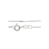 1MM 019 Rhodium Box Chain .925 Solid Sterling Silver Length "16-30" Inches