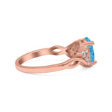 Oval Art Deco Bridal Wedding Engagement Ring Infinity Simulated Cubic Zirconia 925 Sterling Silver