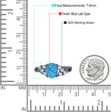 Oval Art Deco Bridal Wedding Engagement Ring Infinity Simulated Cubic Zirconia 925 Sterling Silver