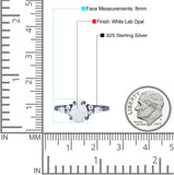 Pear Art Deco Five Stone Engagement Bridal Ring Round Simulated Cubic Zirconia 925 Sterling Silver