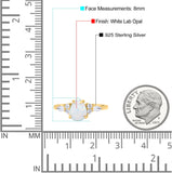 Pear Art Deco Five Stone Engagement Bridal Ring Round Simulated Cubic Zirconia 925 Sterling Silver