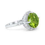 Art Deco Halo Wedding Engagement Cocktail Large Stone Cubic Zirconia Ring 925 Sterling Silver Choose Color