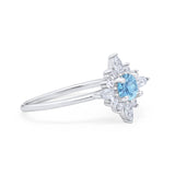 Cluster Wedding Engagement Ring Marquise Round Cubic Zirconia 925 Sterling Silver Choose Color