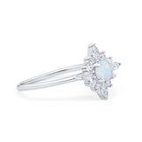 Cluster Wedding Engagement Ring Marquise Round Cubic Zirconia 925 Sterling Silver Choose Color