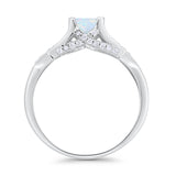 Infinity Shank Wedding Engagement Ring Princess Cut Round Cubic Zirconia 925 Sterling Silver Choose Color