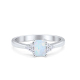 Radiant Cut Wedding Engagement Ring 925 Sterling Silver Round Cubic Zirconia Choose Color