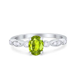 Vintage Style Wedding Ring Round Simulated Cubic Zirconia 925 Sterling Silver