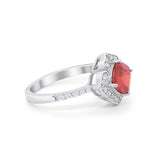 Cushion Art Deco Halo Wedding Engagement 925 Sterling Silver Round Cubic Zirconia