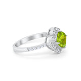 Cushion Art Deco Halo Wedding Engagement 925 Sterling Silver Round Cubic Zirconia