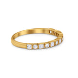Half Eternity Art Deco Ring Round 925 Sterling Silver