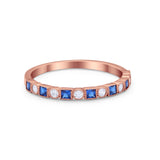 Half Eternity Art Deco Ring Round 925 Sterling Silver