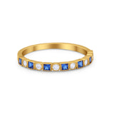 Half Eternity Art Deco Ring Round 925 Sterling Silver