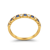Half Eternity Art Deco Ring Round 925 Sterling Silver