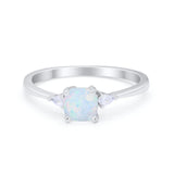Art Deco Cushion Wedding Engagement Ring Teardrop Pear Cubic Zirconia 925 Sterling Silver
