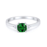 Cushion Cut Art Deco Wedding Engagement Ring Round Cubic Zirconia 925 Sterling Silver