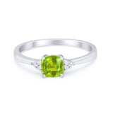 Cushion Cut Art Deco Wedding Engagement Ring Round Cubic Zirconia 925 Sterling Silver